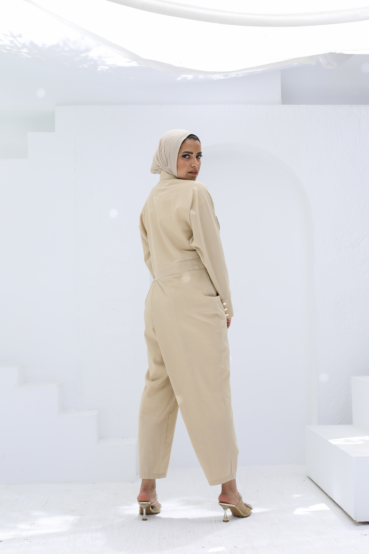 The Asymmetrical Linen Jumpsuit
